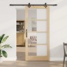 Porte Coulissante avec Ensemble de Quincaillerie 'ORKDAL'Bois Massif et Verre 