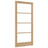porte intérieure avec verre "ORKDAL" 93x202x4 cm en bois massif de pin 