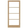 porte intérieure avec verre "ORKDAL" 93x202x4 cm en bois massif de pin 