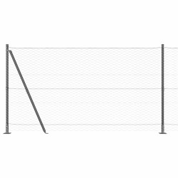 Clôture hexagonale grise 1,6x25 m en acier 