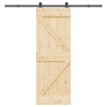 Porte coulissante et kit de quincaillerie 70x210 cm pin massif 