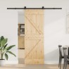 Porte coulissante et kit de quincaillerie 70x210 cm pin massif 
