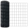 Clôture Euro avec 13 poteaux pointus 0,6 x 25 m en acier galvanisé gris 