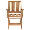 Chaises de jardin lot de 2 et coussins crème Bois teck massif 