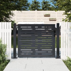 Portail de jardin anthracite 105x105 cm conception de carré 