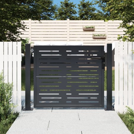 Portail de jardin anthracite 105x105 cm conception de carré 