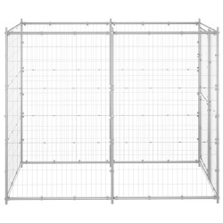 Chenil extérieur pour chiens Acier galvanisé 110x220x180 cm 