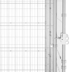 Chenil extérieur pour chiens Acier galvanisé 110x220x180 cm 