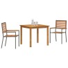 Ensemble de salle à manger de jardin 3 pcs Gris 85 x 85 x 74 cm 