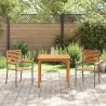 Ensemble de salle à manger de jardin 3 pcs Gris 85 x 85 x 74 cm 