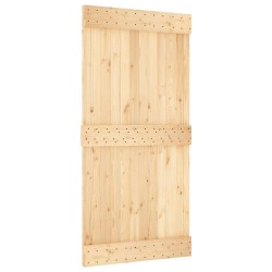 Porte coulissante et kit de quincaillerie 100x210 cm pin massif 