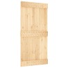 Porte coulissante et kit de quincaillerie 100x210 cm pin massif 