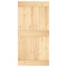 Porte coulissante et kit de quincaillerie 100x210 cm pin massif 