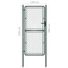Portillon Acier 100 x 200 cm Vert 