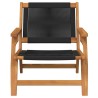 Set de 2 chaises de jardin noires 67x77x73 cm en Bois d'Acacia Massif 