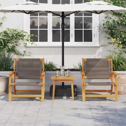 Chaises de jardin 2 pcs Grises 67x77x73 cm Bois massif d'acacia 