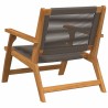 Chaises de jardin 2 pcs Grises 67x77x73 cm Bois massif d'acacia 