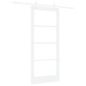 Porte Coulissante avec Matériel Inclus Blanche 86x198,5 cm Bois Massif Pin 
