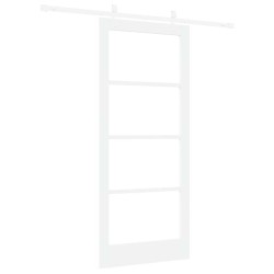 Porte Coulissante avec Matériel Inclus Blanche 86x198,5 cm Bois Massif Pin 
