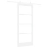 Porte Coulissante avec Matériel Inclus Blanche 86x198,5 cm Bois Massif Pin 