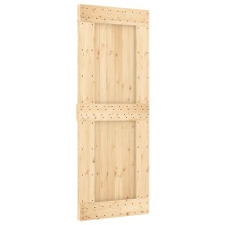 Porte coulissante et kit de quincaillerie 80x210 cm pin massif 