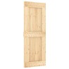 Porte coulissante et kit de quincaillerie 80x210 cm pin massif 