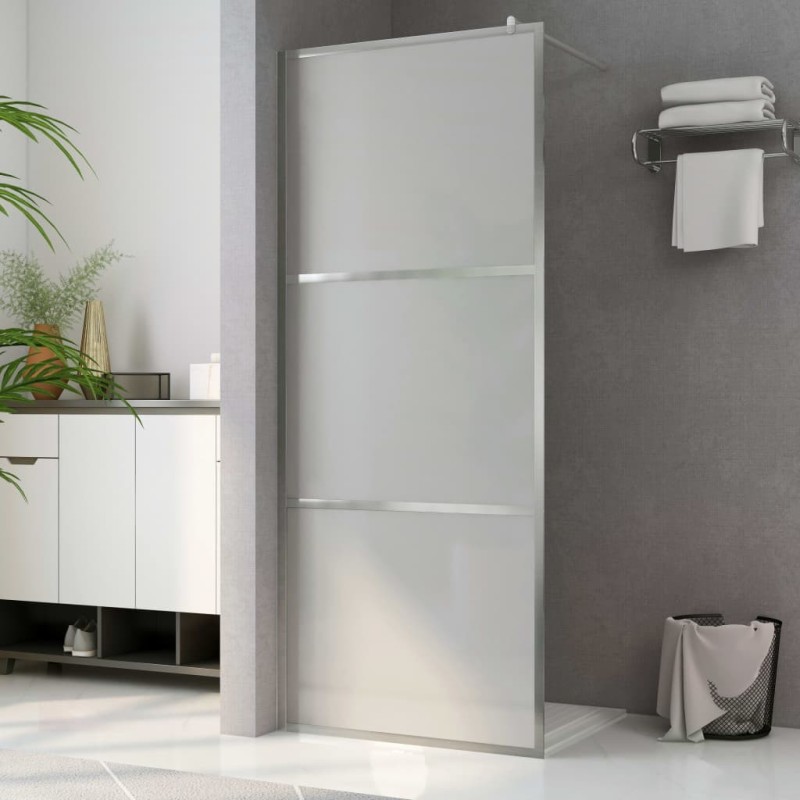 Paroi de douche à l'italienne à verre ESG dépoli 90x195 cm 