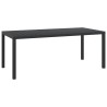 Table de jardin Noir 185 x 90 x 74 cm Aluminium et WPC 