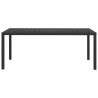 Table de jardin Noir 185 x 90 x 74 cm Aluminium et WPC 