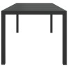 Table de jardin Noir 185 x 90 x 74 cm Aluminium et WPC 