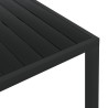 Table de jardin Noir 185 x 90 x 74 cm Aluminium et WPC 