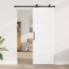 Porte coulissante avec kit de quincaillerie 'ORKDAL'Blanche en bois massif de pin 