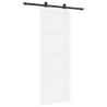 Porte coulissante avec kit de quincaillerie 'ORKDAL'Blanche en bois massif de pin 