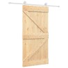 Porte coulissante et kit de quincaillerie 100x210 cm pin massif 