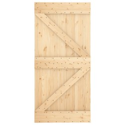 Porte coulissante et kit de quincaillerie 100x210 cm pin massif 