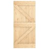 Porte coulissante et kit de quincaillerie 100x210 cm pin massif 