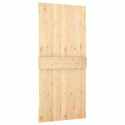 Porte coulissante et kit de quincaillerie 100x210 cm pin massif 