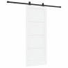Porte Coulissante Avec Matériel 'ORKDAL'Blanc Bois Massif en Pin 
