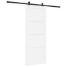 Porte Coulissante Avec Matériel 'ORKDAL'Blanc Bois Massif en Pin 