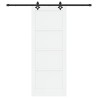 Porte Coulissante avec Quincaillerie Blanche 83x211 cm en Bois de Pin Massif 