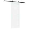 Porte Coulissante avec Quincaillerie Blanche 83x211 cm en Bois de Pin Massif 
