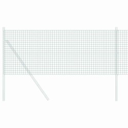 Clôture en fil métallique soudé verte, 0,4 x 10 m en acier. 