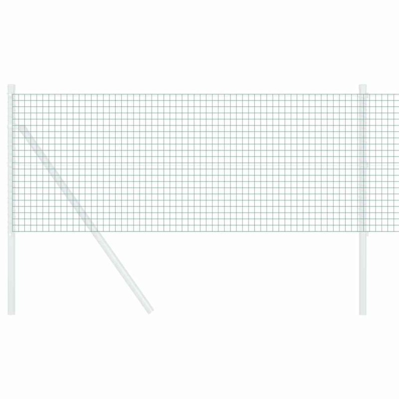 Clôture en fil métallique soudé verte, 0,4 x 10 m en acier. 