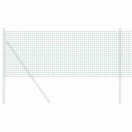 Clôture en fil métallique soudé verte, 0,4 x 10 m en acier. 
