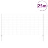 Clôture Euro avec 22 poteaux en U Argent 1,2x25 m Acier 