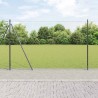Set de clôture Lot de 2 Gris Acier 25 x 1,5 m Durable 