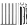 Set de clôture Lot de 2 Gris Acier 25 x 1,5 m Durable 