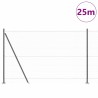 Set de clôture Lot de 2 Gris Acier 25 x 1,5 m Durable 
