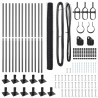 Set de clôture Lot de 2 Gris Acier 25 x 1,5 m Durable 