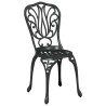 Set de bistrot de jardin 3 pièces Noir en alu moulé 